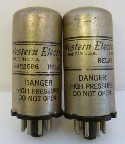 Pair of Western Electric Octal 8 Pin Relays (1) GA 52686, Vtg
