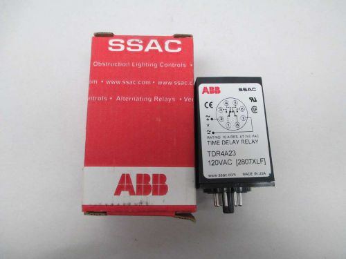 NEW ABB TDR4A23 SSAC TIME DELAY RELAY 120V-AC 10A AMP D356000