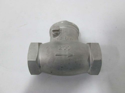 New cf8m stainless 200 swing gate threaded 1-1/4 in npt check valve d355781 for sale