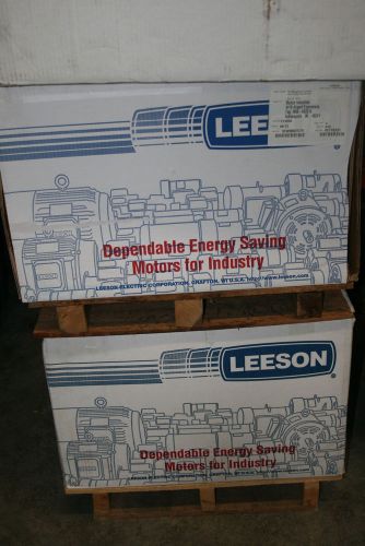 Leeson 7.5HP Washguard Invertor Duty Motors (LOT of 2) - For Parts or Repair