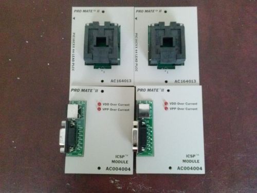 ICSP AC004004 AND AC164013 PROGRAMMING SOCKET MODULES FOR PRO MATE II