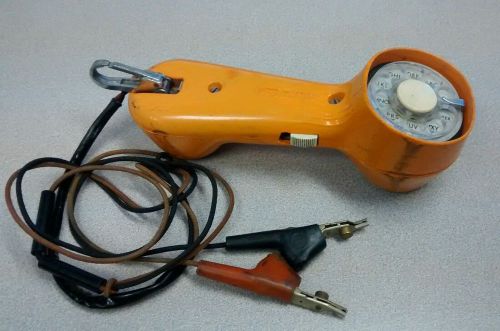 Vintage - GTE Linemans Orange Rotary Dial Butt Set Automatic Electric Handset