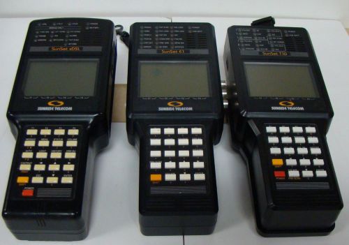 Lot of 3 sunrise telecom sunsetcommunications testers xdsl e1 t10 ss150 200 for sale