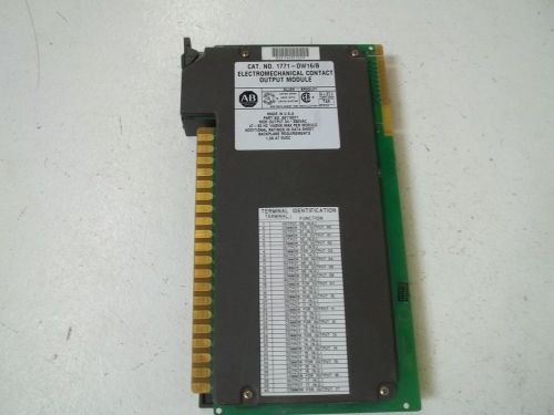 ALLEN BRADLEY 1771-OW16 SER.B ELECTROMECHANICAL CONTACT OUTPUT MODULE *USED*
