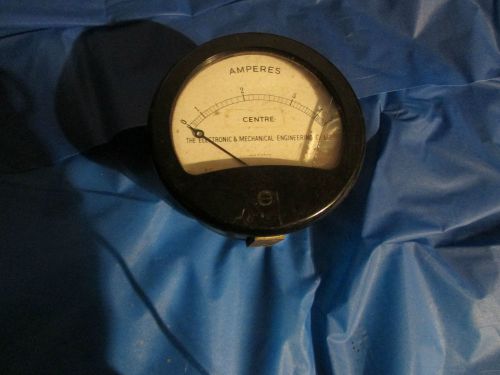 VINTAGE-AMP- AMPERES METER- ELECTRONIC AND MECHANICAL ENGINEERING CO - ENGLAND