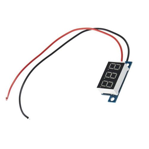 5 pieces mini red voltmeter led dc 3.3-17v 3-digital display 2 leads us seller for sale