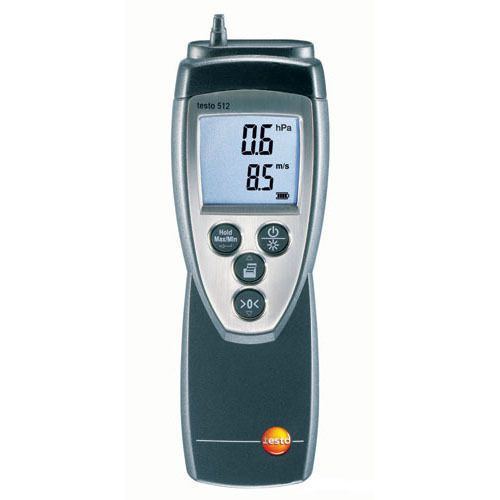 Testo 512-2 digital manometer/anemometer kit, w/hose and pitot tube for velocity for sale