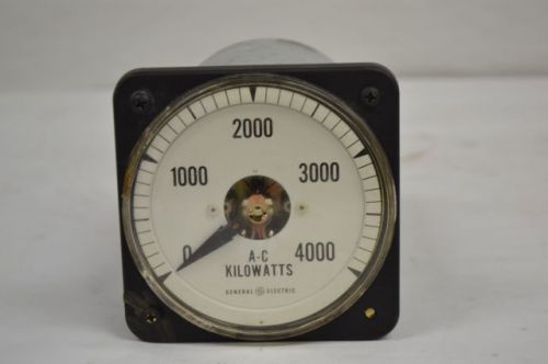 General electric ge 0-4000kw ac kilowatts panel power meter d204955 for sale