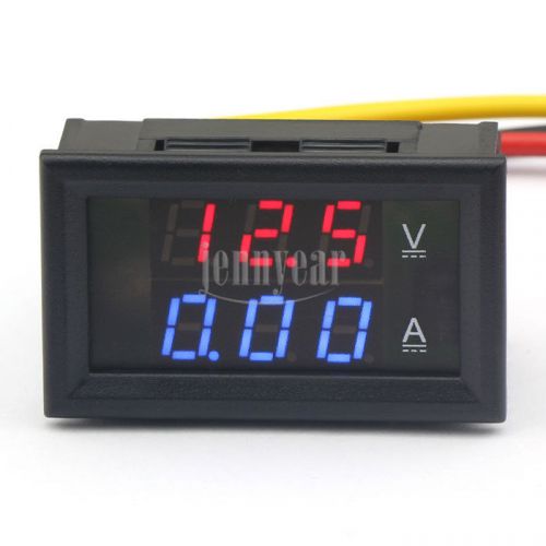 Mini dc 4.5-30v/0-5a  red blue led panel voltmeter ammeter dual  digital meter for sale