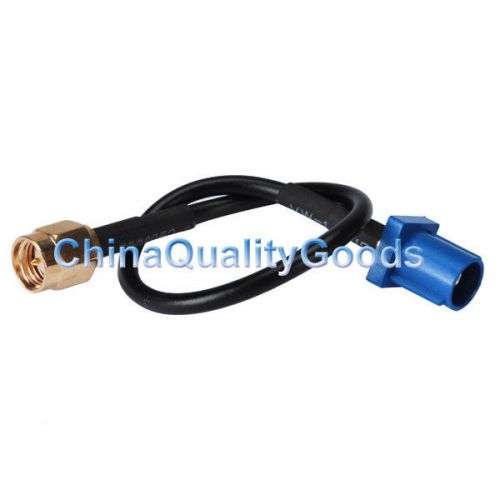 Fakra plug &#034;c&#034; to sma male straight connector pigtail jumper cable rg174 15cm for sale