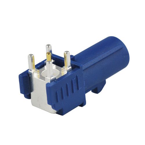 Fakra C Plug PCB mount right angle connector Blue for RF communications systems