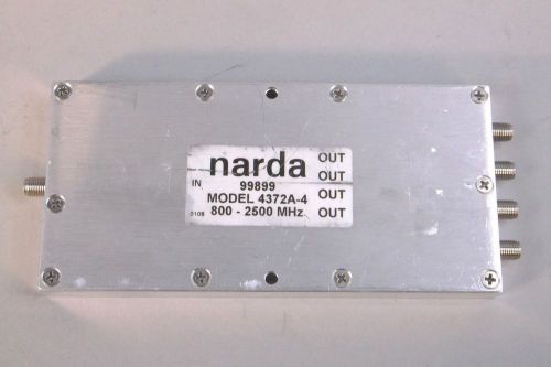 Narda 4372A-4 Power Splitter / Combiner 4-Way SMA Female Connections - USED
