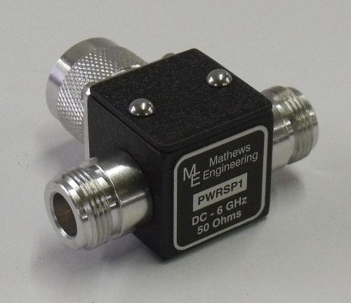 6 dB Power Splitter,2 Way,50 Ohm,N(m) &amp; N(f),DC-6 GHz,New,PWRSP1
