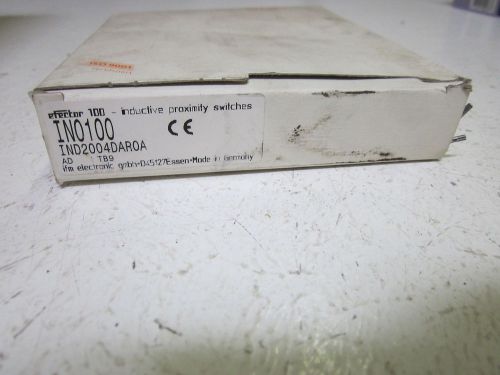 EFECTOR IN0100 INDUCTIVE PROXIMITY SWITCH IND2004DAR0A *NEW IN A BOX*