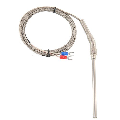 1pcs 3M Stainless Steel Thermocouple Cable K type 100mm Probe Sensor #