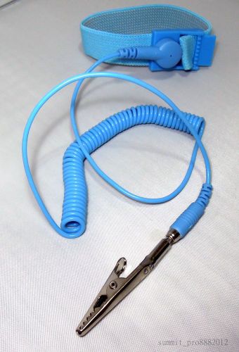 New dispenser anti static antistatic esd adjustable wrist ground strap band blue for sale