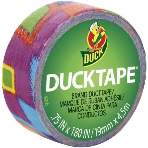 ShurTech MDT-2666 Mini Duck Tape  0.75 by 15-Feet  Ikat Fever