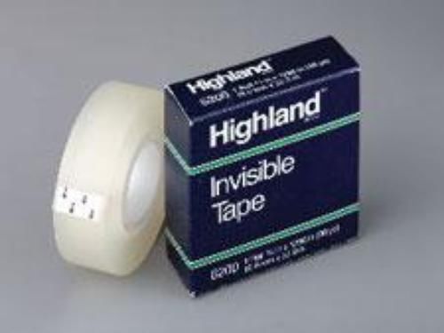 3M Highland Invisible Tape 3/4&#039;&#039; x 36 Yards 1&#039;&#039; core