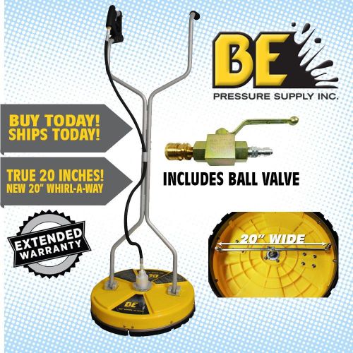 Be pressure whirl-a-way 20&#039;&#039; flat surface cleaner-washer - with cut off valve!! for sale