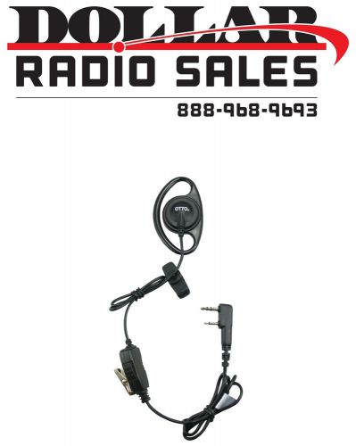 New otto d ring headset earpiece w/ ptt mic for kenwood tk3160 tk3200 tk3101 for sale