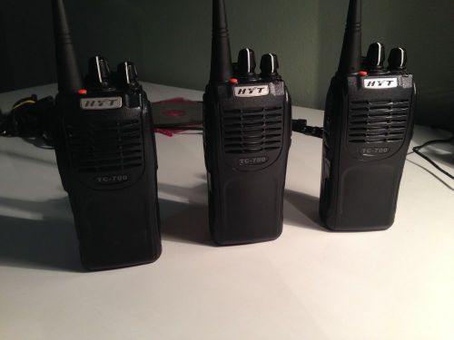Three Hytera TC-700 Professional Portable Radios