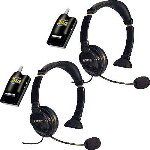 Simultalk  eartec 2 simultalk 24g beltpacks with lazer headsets slt24g2lz for sale