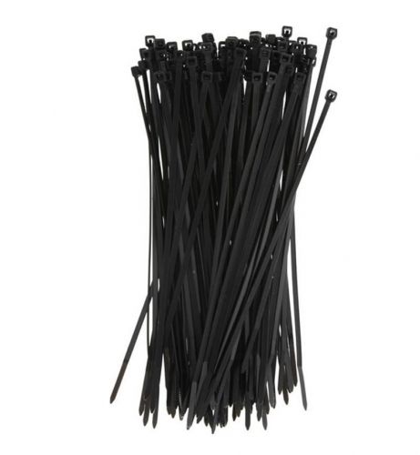 Valuable Nice 100X Pack Black Network Cable Cord Tie Strap 60 Lbs Zip Nylon BBCA