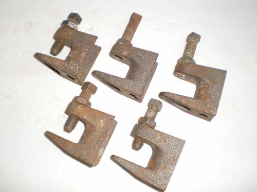 BEAM CLAMPS 3/8&#034; - LOT OF (8) ASSORTED (8 CLAMPS)