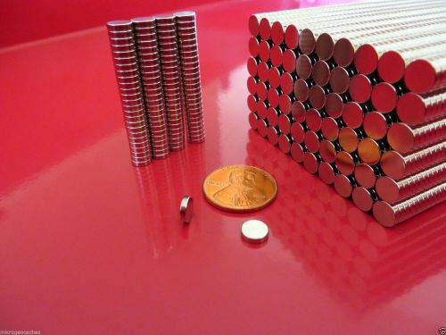 200 Strong Rare Earth Neodymium Disc Magnets 6 x 1.5mm (1/4 x 1/16 inch) USOR