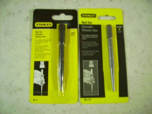 Lot of 2 new stanley nail set 1/32&#034;,  3/32&#034; free shipping for sale