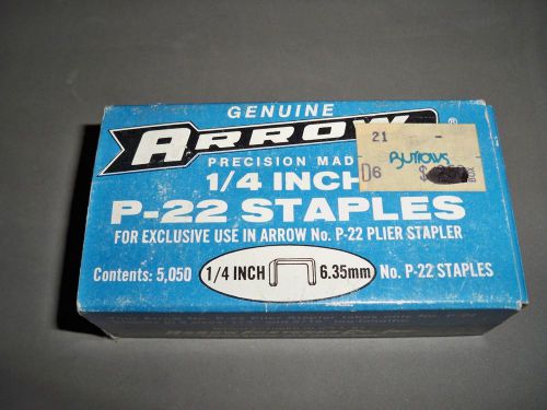 Arrow Genuine P-22 1/4&#034; Staples 5050 Count for Plier Stapler