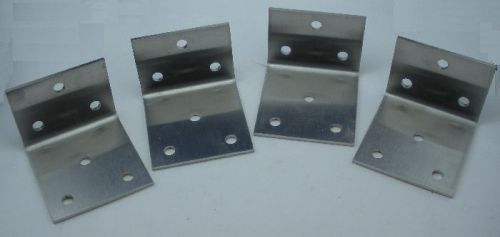 Stainless steel angle bracket 2.5&#034;w x 2.5&#034;hx1.75&#034;shortside satin lot of 4 17096 for sale