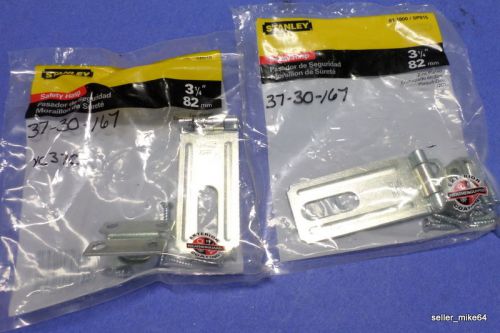 STANLEY 81-1800 / SP915 ZIN PLATED SAFETY HASP, 3-1/4 INCH, LOT OF 2, NEW IN BAG