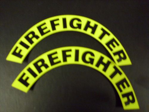 Firefighter  fire helmet yellow  crescents reflective for sale