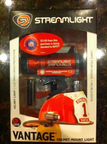 Streamlight vantage, red, w/ batteries, for firefighter helmet, new. for sale
