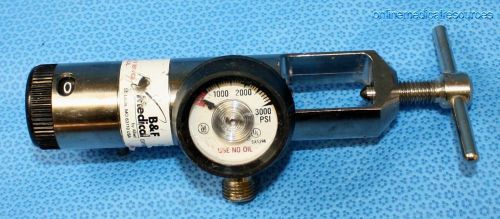 B&amp;f o2 regulator 25lpm 50 psi (2) diss + barb cga-870 21025-25 for sale