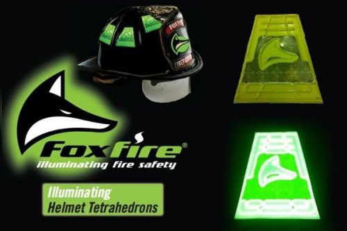 Foxfire illuminating helmet tetrahedrons 8 pack - glows in the dark - green for sale