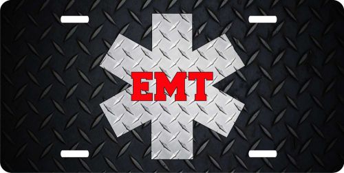Emt firefighter license plate custom novelty car tag  star of life ems 5 for sale