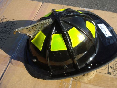 Cairns 1010 Helmet Black + Liner Firefighter Turnout Bunker Fire Gear ...H-234