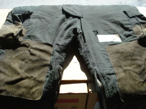 Black pants 52x28 firefighter turrnout bunker globe w/suspenders ..p45 for sale