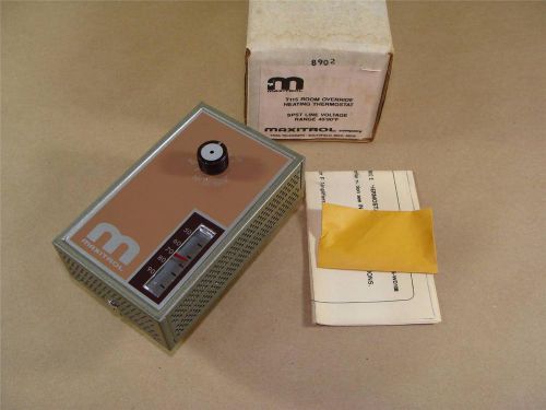 New mertik maxitrol t115 room override heating thermostat spst line voltage mint for sale