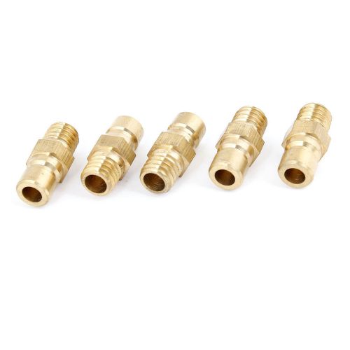 Pipe Fitting Brass Mold Coolant Line Quick Coupler 1&#034; Fine Thread Male 5Pcs
