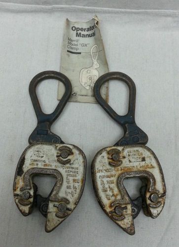 Merrill gx  plate clamp campbell merrill clamp set 2 for sale