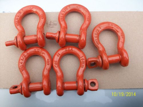 Lot of 5 new wll 4 1/2 t mda1 5/8&#034; 16mm shackles-clevis-screw pin for sale
