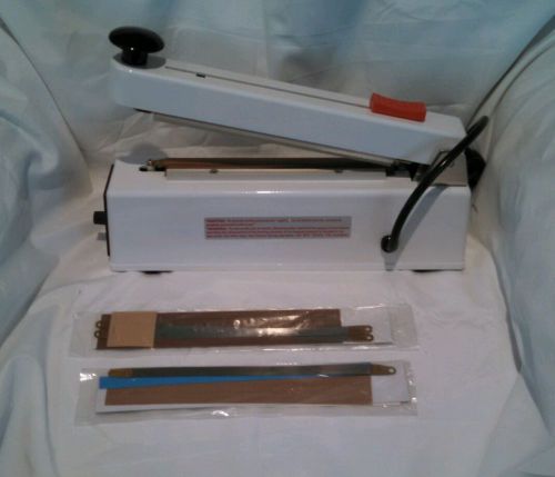 8&#034; Impulse Sealer with Cutter - 10mm mesh seal - model AIE-200C