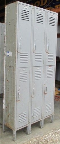 6 door lyon old metal gym locker room school business industrial age cabinet g for sale