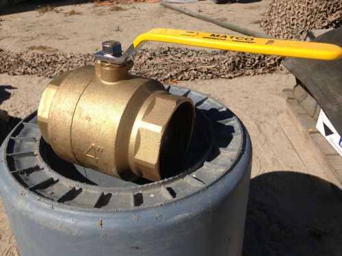 Matco 4 inch brass ball valve for sale
