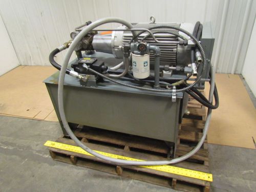 15 hp hydraulic power unit 5.2-7.8 gpm 3000 max psi variable volume pump &amp; valve for sale