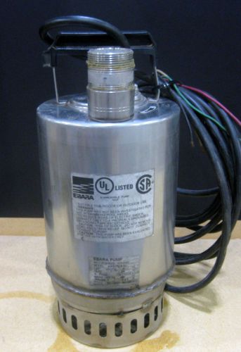 Ebara stainless steel submersible pump 40p707u 6.62 .5 hp used sold as is for sale