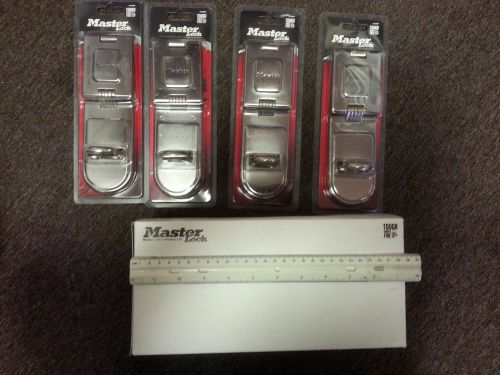4 master lock heavy duty singled hasp new in original box-model 721dpf for sale